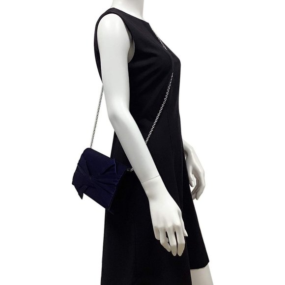 COPY - Women Satin Bow Flap Formal Party Clutch - Picture 7 of 7